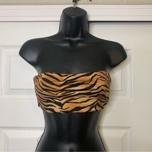 Tiger Print Bandeau Top